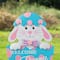 Glitzhome® 24" Easter Metal Bunny & Chick Egg Yard Stake Set